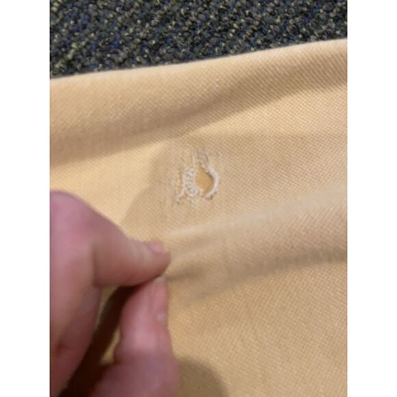 LL Bean Men’s 1/4 Zip Pullover Casual Sweater Yellow Size XL Cotton - Picture 10 of 13